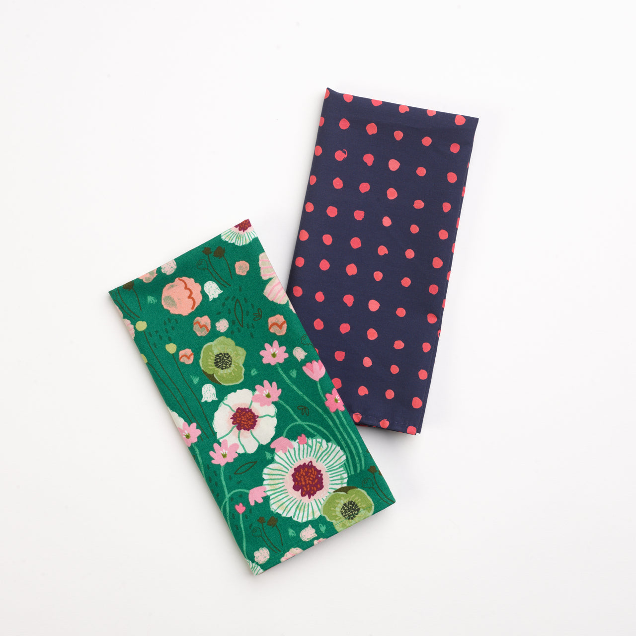 dots and flowers - set of 2